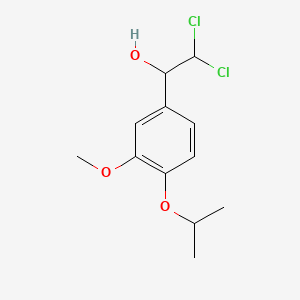 molecular formula C12H16Cl2O3 B15379440 2,2-Dichloro-1-(4-isopropoxy-3-methoxyphenyl)ethanol 