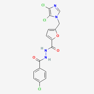 N'2-(4-Chlorobenzoyl)-5-[(4,5-dichloro-1H-imidazol-1-yl)methyl]furan-2-carbohydrazide