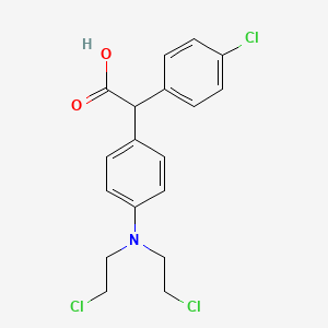 {4-[Bis(2-chloroethyl)amino]phenyl}(4-chlorophenyl)acetic acid