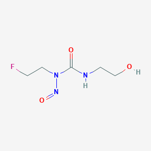 molecular formula C5H10FN3O3 B15379526 1-(2-Fluoroethyl)-3-(2-hydroxyethyl)-1-nitrosourea CAS No. 79955-35-4