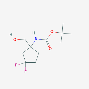 tert-butyl N-[3,3-difluoro-1-(hydroxymethyl)cyclopentyl]carbamate