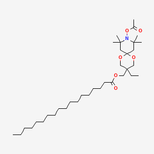 molecular formula C35H65NO6 B15379595 (9-Acetoxy-3-ethyl-8,8,10,10-tetramethyl-1,5-dioxa-9-azaspiro[5.5]undecan-3-yl)methyl stearate 