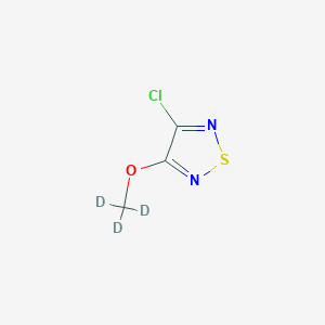 molecular formula C3H3ClN2OS B15379598 3-Chloro-4-(methoxy-d3)-1,2,5-thiadiazole CAS No. 1185313-81-8