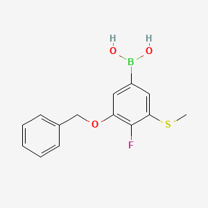 (3-(Benzyloxy)-4-fluoro-5-(methylthio)phenyl)boronic acid