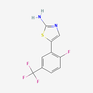 5-(2-Fluoro-5-(trifluoromethyl)phenyl)thiazol-2-amine