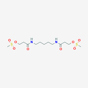 molecular formula C13H26N2O8S2 B15379631 3-methylsulfonyloxy-N-[5-(3-methylsulfonyloxypropanoylamino)pentyl]propanamide CAS No. 92168-85-9