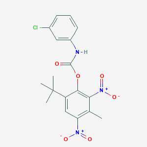 6-tert-Butyl-3-methyl-2,4-dinitrophenyl (3-chlorophenyl)carbamate