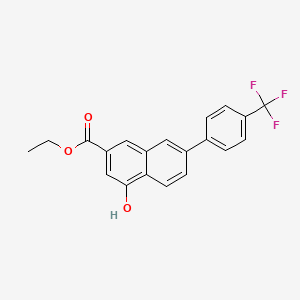 2-Naphthalenecarboxylic acid, 4-hydroxy-7-[4-(trifluoromethyl)phenyl]-, ethyl ester