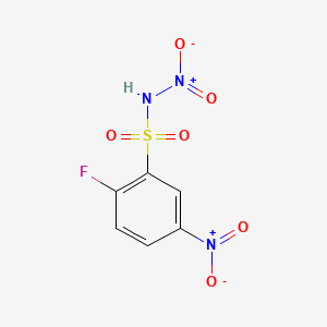 molecular formula C6H4FN3O6S B15379709 2-fluoro-N,5-dinitro-benzenesulfonamide 