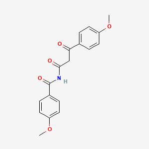 molecular formula C18H17NO5 B15379715 4-Methoxy-n-[3-(4-methoxyphenyl)-3-oxopropanoyl]benzamide CAS No. 15231-18-2