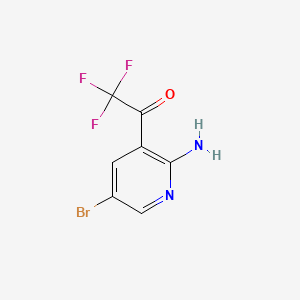 1-(2-Amino-5-bromopyridin-3-YL)-2,2,2-trifluoroethan-1-one