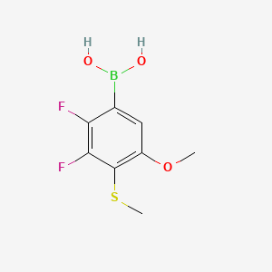 molecular formula C8H9BF2O3S B15379781 (2,3-Difluoro-5-methoxy-4-(methylthio)phenyl)boronic acid 