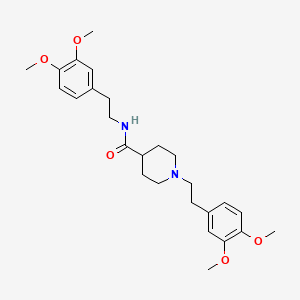 molecular formula C26H36N2O5 B15379822 n,1-Bis[2-(3,4-dimethoxyphenyl)ethyl]piperidine-4-carboxamide CAS No. 37969-08-7