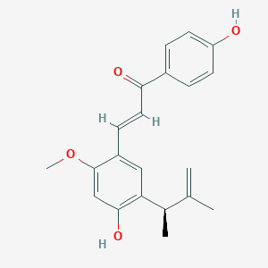 (E)-3-[4-hydroxy-2-methoxy-5-[(2R)-3-methylbut-3-en-2-yl]phenyl]-1-(4-hydroxyphenyl)prop-2-en-1-one