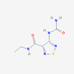 molecular formula C6H9N5O2S B15379965 4-(carbamoylamino)-N-ethyl-1,2,5-thiadiazole-3-carboxamide CAS No. 89465-64-5