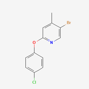 molecular formula C12H9BrClNO B15379972 5-Bromo-2-(4-chlorophenoxy)-4-methylpyridine 