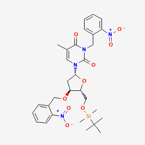 1-((2R,4S,5R)-5-(((Tert-butyldimethylsilyl)oxy)methyl)-4-((2-nitrobenzyl)oxy)tetrahydrofuran-2-YL)-5-methyl-3-(2-nitrobenzyl)pyrimidine-2,4(1H,3H)-dione