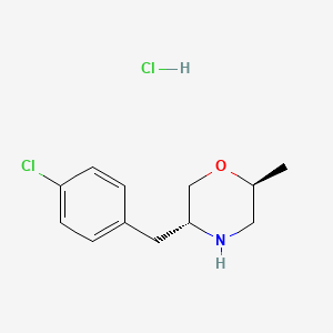 molecular formula C12H17Cl2NO B15380015 (2S,5R)-5-(4-Chlorobenzyl)-2-methylmorpholine Hydrochloride 