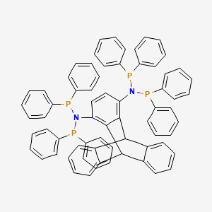 molecular formula C68H52N2P4 B15380026 (9s,10s)-N1,N1,N4,N4-tetrakis(diphenylphosphino)-9,10-dihydro-9,10-[1,2]benzenoanthracene-1,4-diamine 