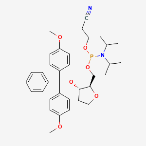 3-[[(2R,3S)-3-[bis(4-methoxyphenyl)-phenylmethoxy]oxolan-2-yl]methoxy-[di(propan-2-yl)amino]phosphanyl]oxypropanenitrile