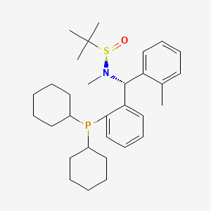 [S(R)]-N-[(R)-(2-Methylphenyl)[2-(dicyclohexylphosphino)phenyl]methyl]-N,2-dimethyl-2-propanesulfinamide