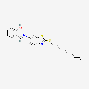 2-[(2-Nonylsulfanyl-1,3-benzothiazol-6-yl)iminomethyl]phenol