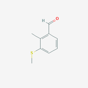 molecular formula C9H10OS B15380122 2-Methyl-3-(methylthio)benzaldehyde 