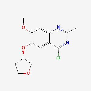 4-chloro-7-methoxy-2-methyl-6-[(3S)-oxolan-3-yl]oxyquinazoline