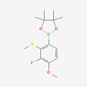 2-(3-Fluoro-4-methoxy-2-(methylthio)phenyl)-4,4,5,5-tetramethyl-1,3,2-dioxaborolane