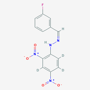 molecular formula C13H9FN4O4 B15380302 3-Fluorobenzaldehyde 2,4-Dinitrophenylhydrazone-3,5,6-d3 