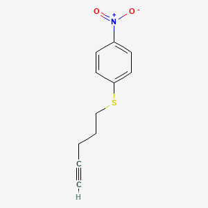 molecular formula C11H11NO2S B15380325 1-Nitro-4-(pent-4-yn-1-ylsulfanyl)benZene 