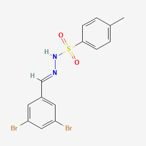 N-[(E)-(3,5-dibromophenyl)methylideneamino]-4-methylbenzenesulfonamide