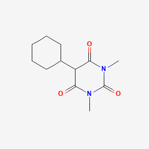 molecular formula C12H18N2O3 B15380431 Barbituric acid, 5-cyclohexyl-1,3-dimethyl- CAS No. 7391-65-3