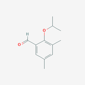 molecular formula C12H16O2 B15380435 2-Isopropoxy-3,5-dimethylbenzaldehyde 