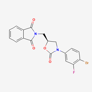 (S)-2-((3-(4-bromo-3-fluorophenyl)-2-oxooxazolidin-5-yl)methyl)isoindoline-1,3-dione