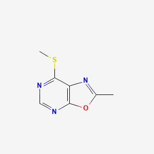 molecular formula C7H7N3OS B15380491 Oxazolo[5,4-d]pyrimidine,2-methyl-7-(methylthio)- CAS No. 33360-25-7