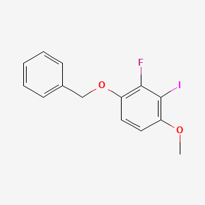 molecular formula C14H12FIO2 B15380506 1-(Benzyloxy)-2-fluoro-3-iodo-4-methoxybenzene 