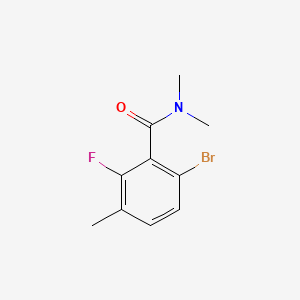 molecular formula C10H11BrFNO B15380618 6-Bromo-2-fluoro-N,N,3-trimethylbenzamide 