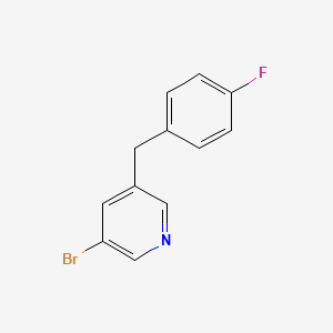 molecular formula C12H9BrFN B15380641 3-Bromo-5-(4-fluorobenzyl)pyridine 