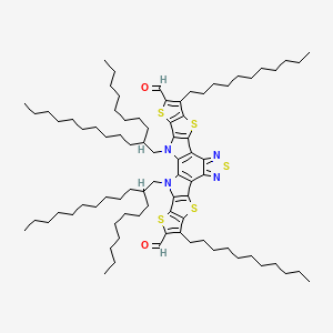 molecular formula C82H130N4O2S5 B15380664 3,27-bis(2-octyldodecyl)-8,22-di(undecyl)-6,10,15,20,24-pentathia-3,14,16,27-tetrazaoctacyclo[16.9.0.02,12.04,11.05,9.013,17.019,26.021,25]heptacosa-1(18),2(12),4(11),5(9),7,13,16,19(26),21(25),22-decaene-7,23-dicarbaldehyde 