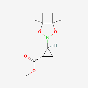 molecular formula C11H19BO4 B15380667 Methyl (1S,2S)-2-(4,4,5,5-tetramethyl-1,3,2-dioxaborolan-2-YL)cyclopropane-1-carboxylate 