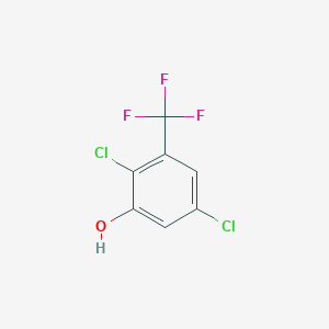 molecular formula C7H3Cl2F3O B15380675 2,5-Dichloro-3-(trifluoromethyl)phenol 