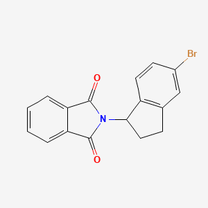 molecular formula C17H12BrNO2 B15380680 2-(5-Bromo-2,3-dihydro-1H-inden-1-YL)isoindoline-1,3-dione 