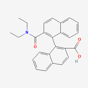 molecular formula C26H23NO3 B15380763 (S)-2'-(Diethylcarbamoyl)-[1,1'-binaphthalene]-2-carboxylic acid 