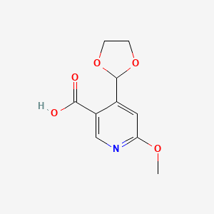 4-(1,3-Dioxolan-2-yl)-6-methoxynicotinic acid