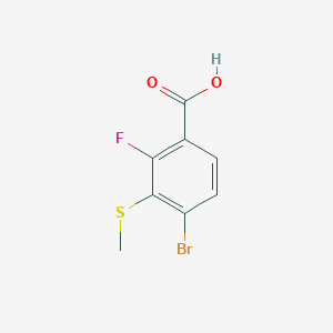 molecular formula C8H6BrFO2S B15380800 4-Bromo-2-fluoro-3-(methylthio)benzoic acid 