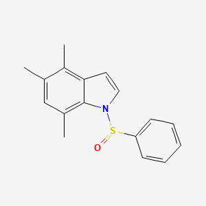 1-(Benzenesulfinyl)-4,5,7-trimethylindole