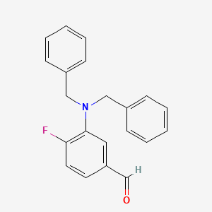 molecular formula C21H18FNO B15380814 3-(Dibenzylamino)-4-fluorobenzaldehyde CAS No. 918811-75-3