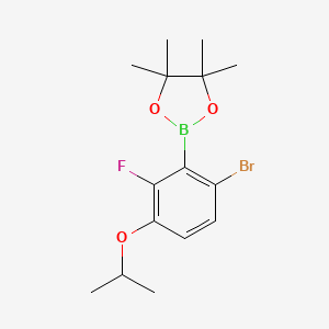 molecular formula C15H21BBrFO3 B15380848 2-(6-Bromo-2-fluoro-3-isopropoxyphenyl)-4,4,5,5-tetramethyl-1,3,2-dioxaborolane 