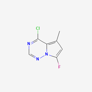 molecular formula C7H5ClFN3 B15380855 4-Chloro-7-fluoro-5-methylpyrrolo[2,1-F][1,2,4]triazine 